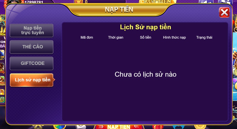 Kiểm tra lịch sử nạp tiền 68 game bài giúp kiểm soát hoạt động bất thường