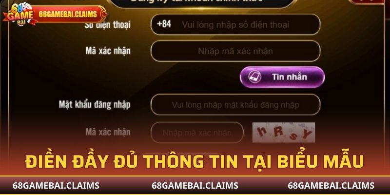 Điền đầy đủ thông tin tại biểu mẫu yêu cầu