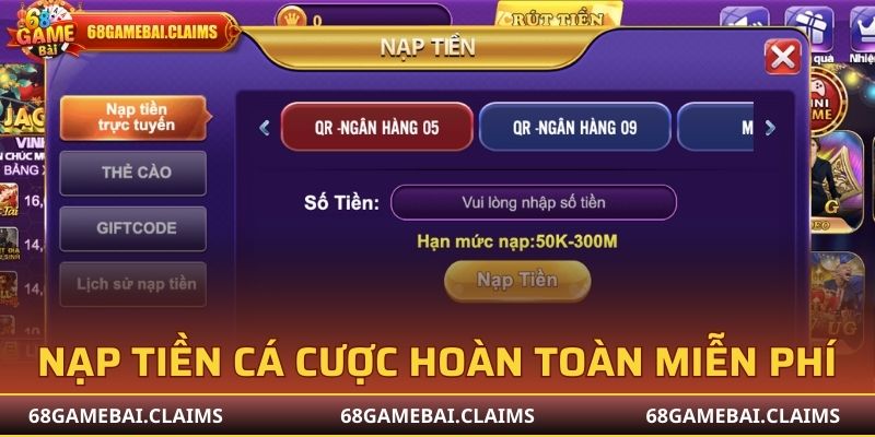 Nạp tiền truy cập cá cược hoàn toàn miễn phí